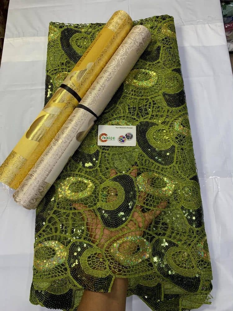 Cord Lace Fabric with Gele